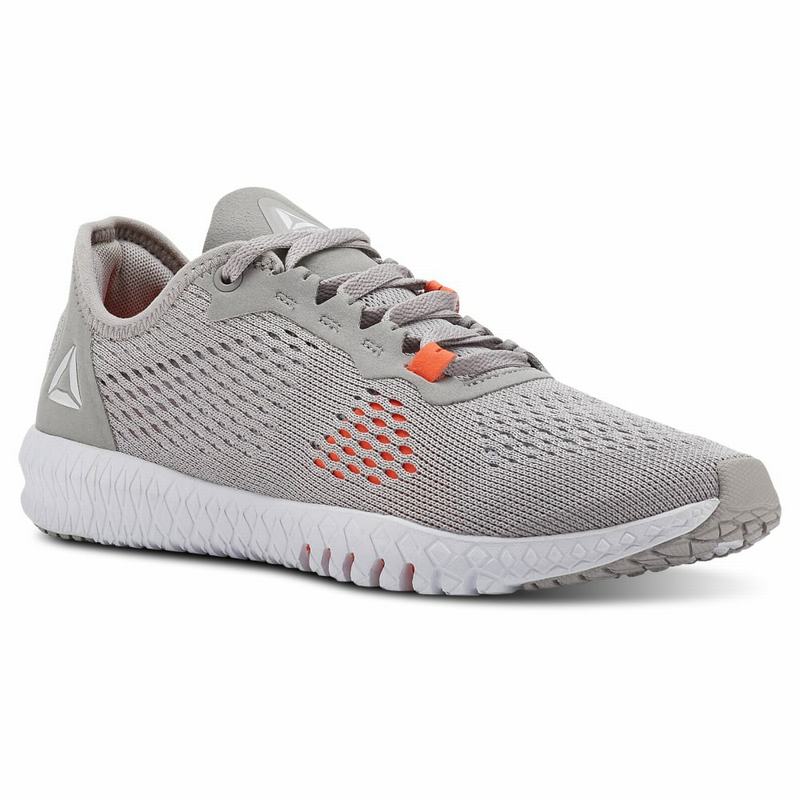 Reebok Flexagon Botasky Damske - Siva/Červené/Biele PR5549MP